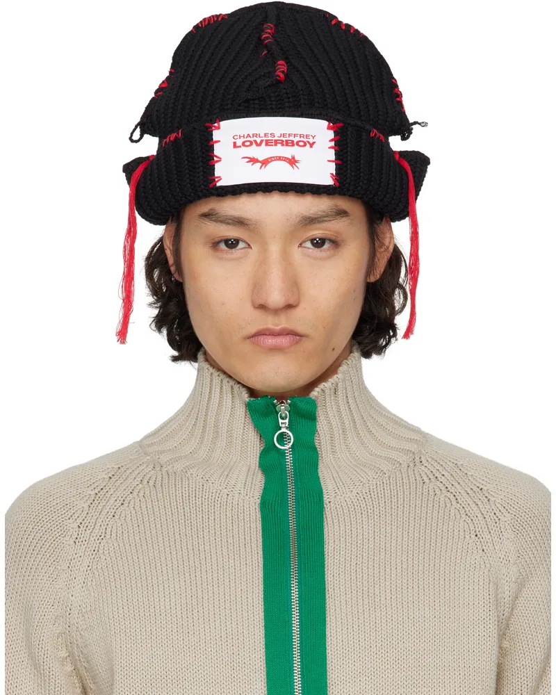 Charles Jeffrey Loverboy Black Carolean Beanie Black