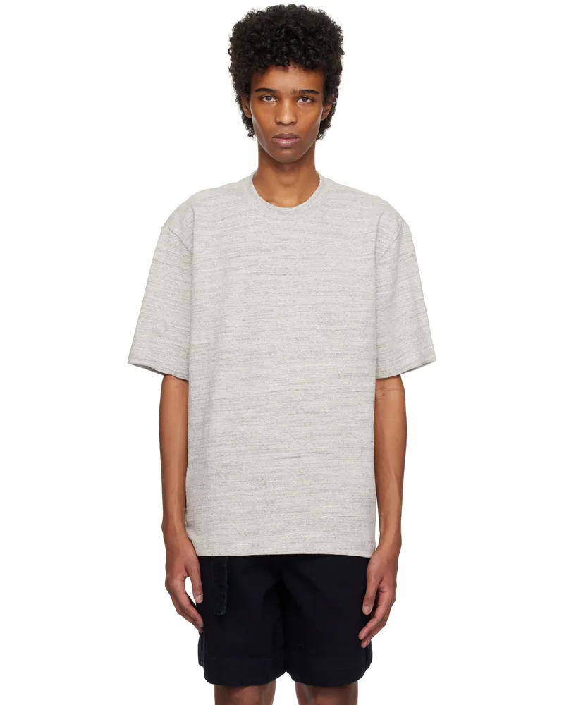 Róhe Gray Mouliné Jersey T-shirt Lightgry