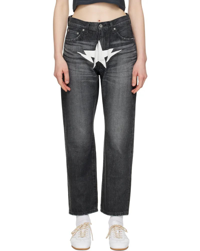 BAPE Black Twin Sta Relaxed Fit 13 Oz Jeans Black