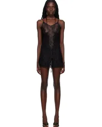 Kim Shui Black Lace-Up Minidress Black