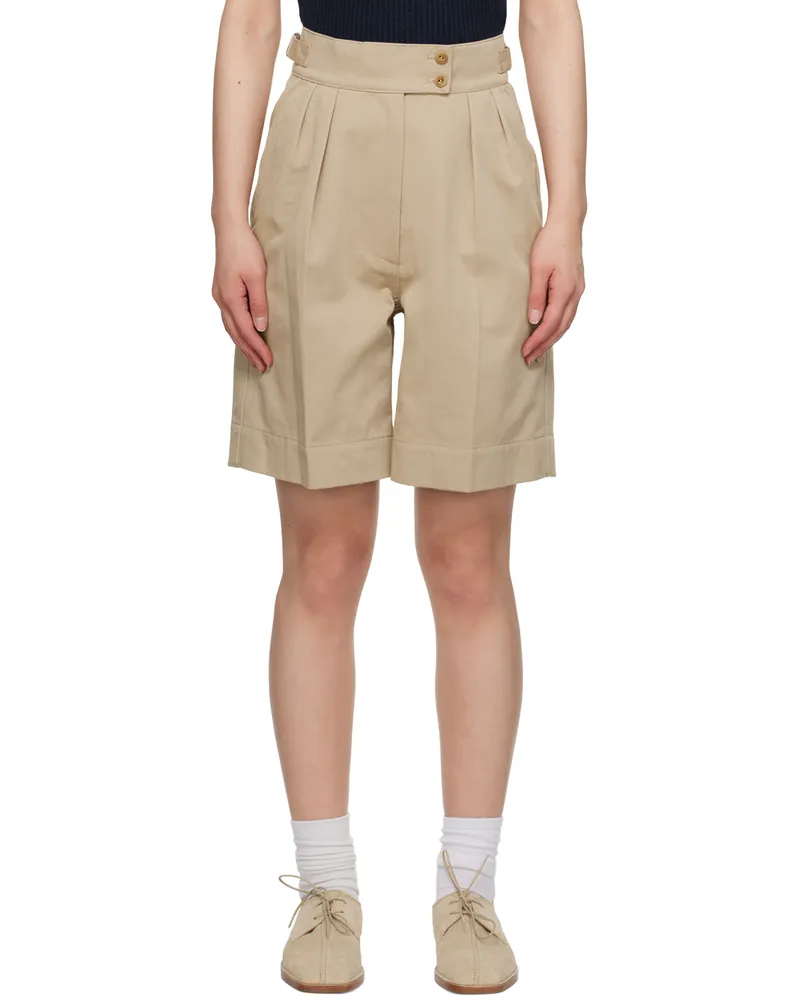 Nothing Written Beige Heritage Shorts Camel