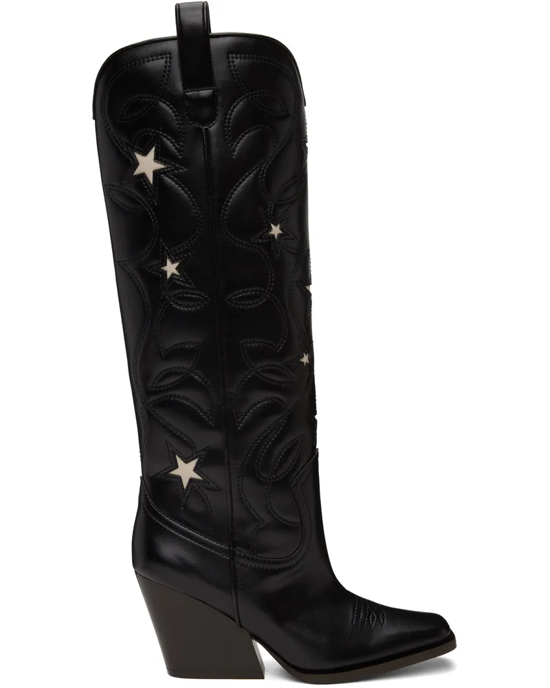 Stella McCartney Black Star Cowboy Boots 1041