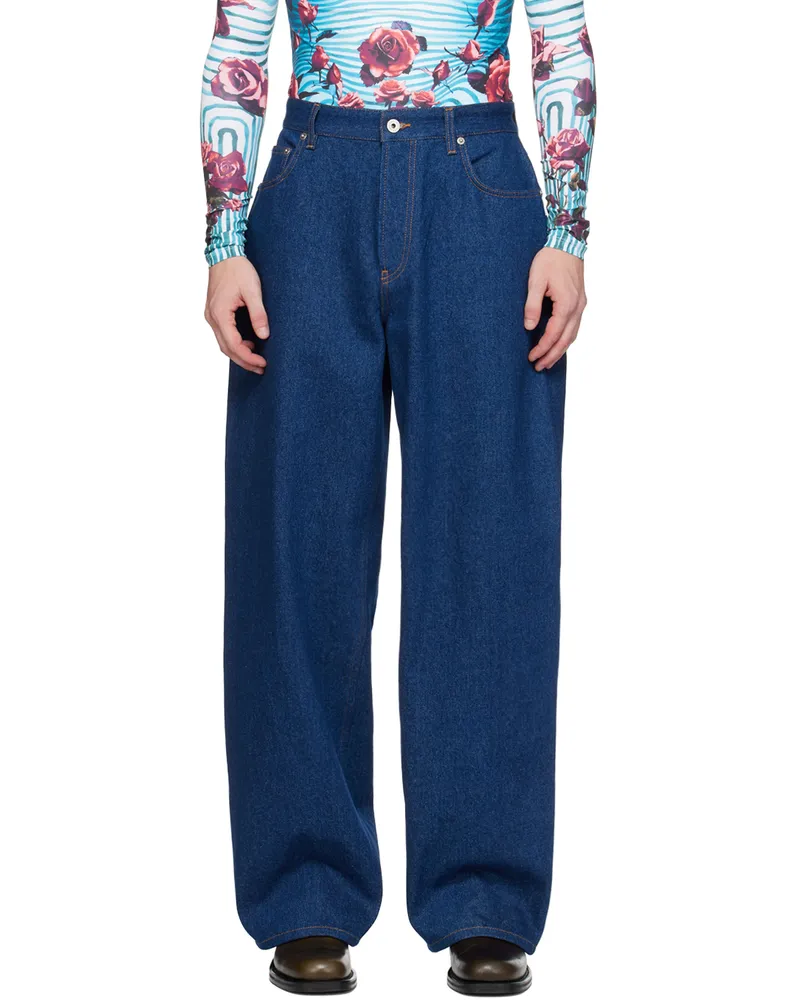 Jean Paul Gaultier Indigo 'The Marinière' Jeans 5501-indigo