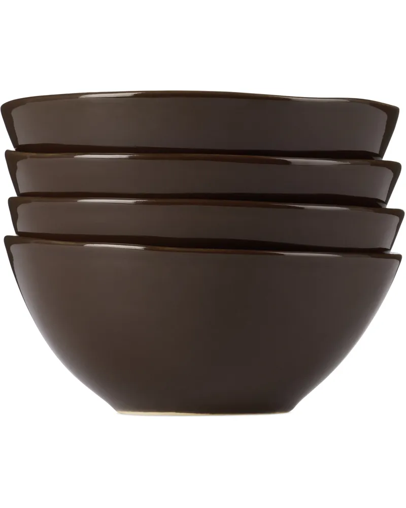 The Conran Shop Brown Luna Dipping Bowl Set, 4 pcs Prune
