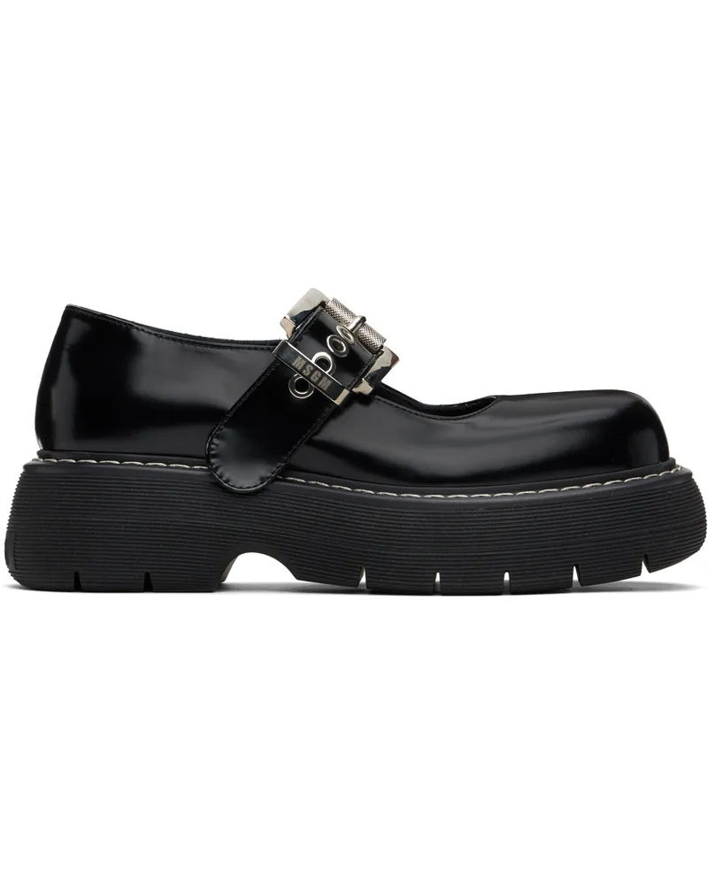 MSGM Black Chunky Mary-Jane Loafers 99