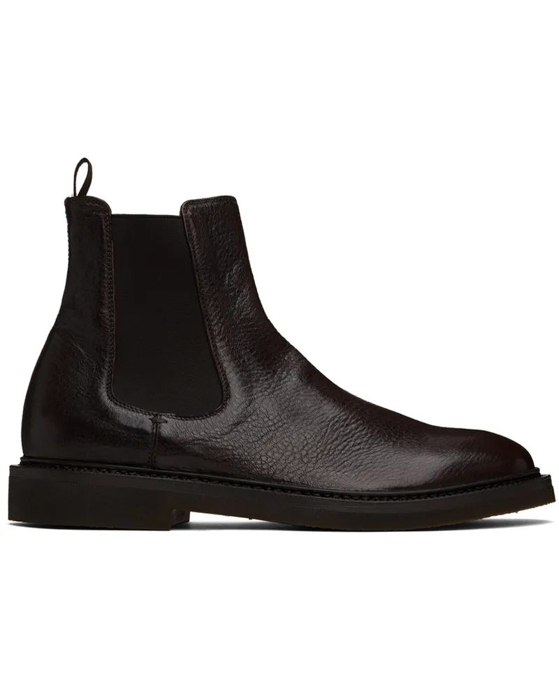 Officine Creative Italia Brown Hopkins Flexi 204 Chelsea Boots Cacao