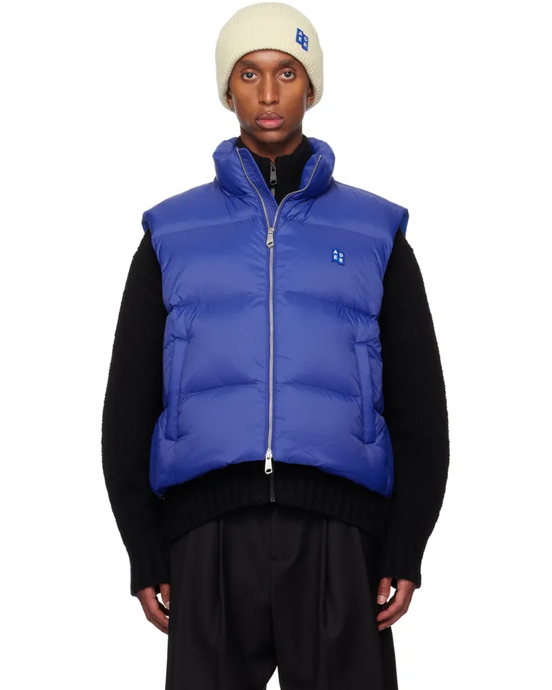 Adererror Blue TRS Tag 01 Puffer Down Vest Z-blue