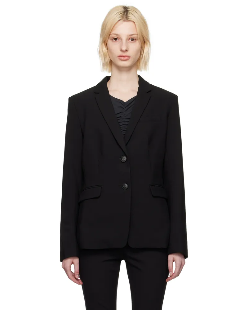 Rag & Bone Black Razor Cady Blazer Black