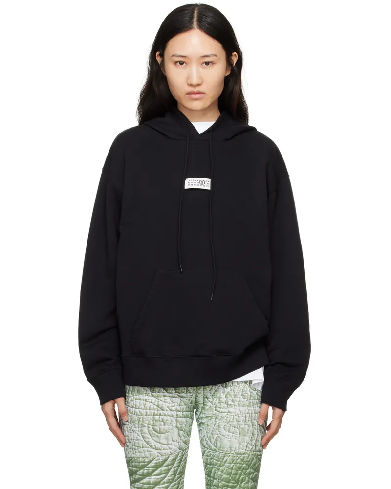 Maison Margiela Black Logo Patch Hoodie 900
