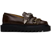 Brown Hardware Loafers
