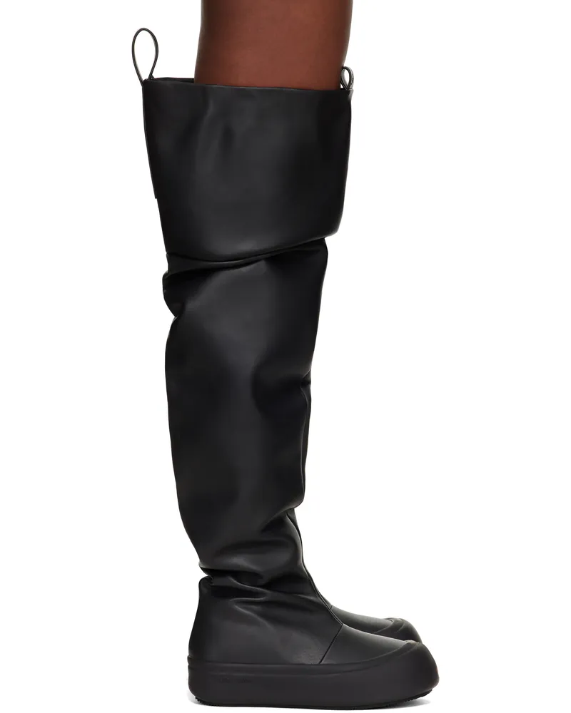YUME YUME Black Thigh High Fisherman Boots Black