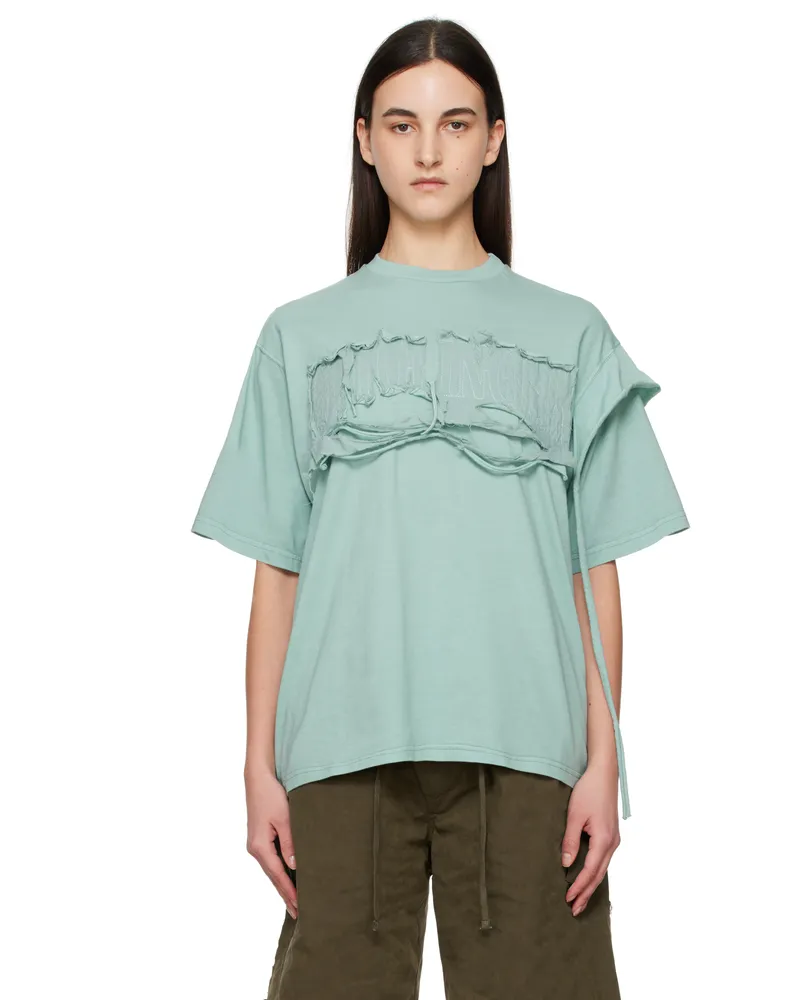 OTTOLINGER Blue Distressed Oversized T-shirt Blue
