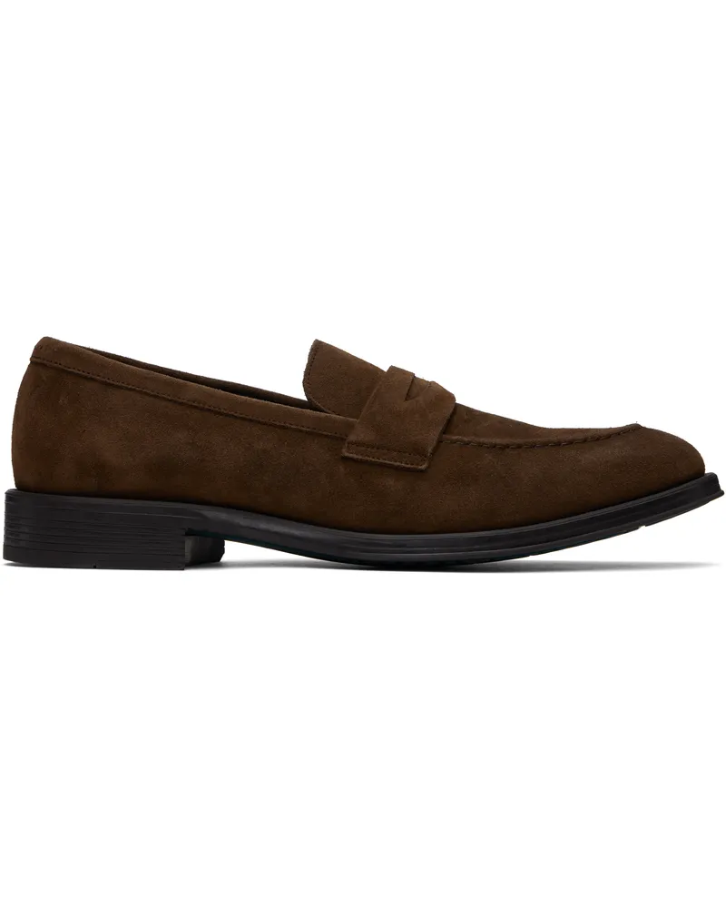 Paul Smith Brown Suede Pierce Loafers 66