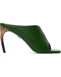 Ferragamo Green Nymphe Mules Forest