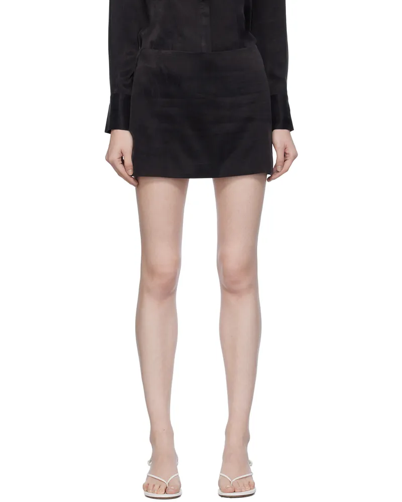 THIRD FORM Black Lip Service Miniskirt Jet