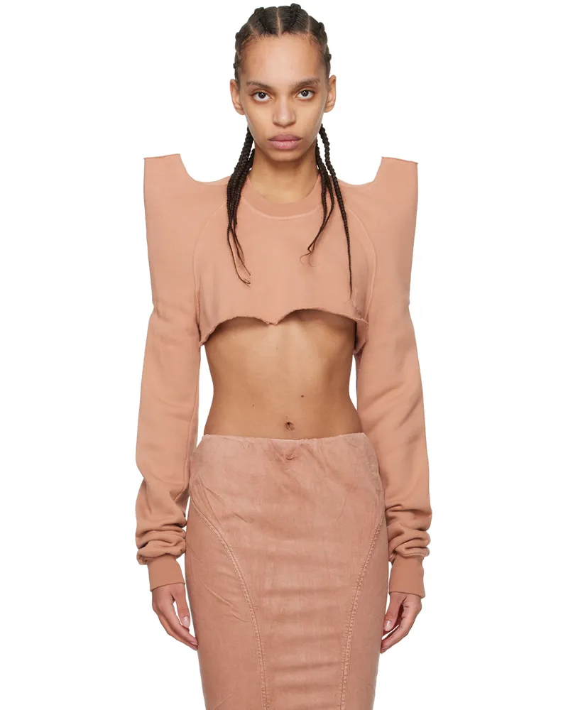 DRKSHDW by Rick Owens Pink Cropped Tecsweat Sweatshirt 13