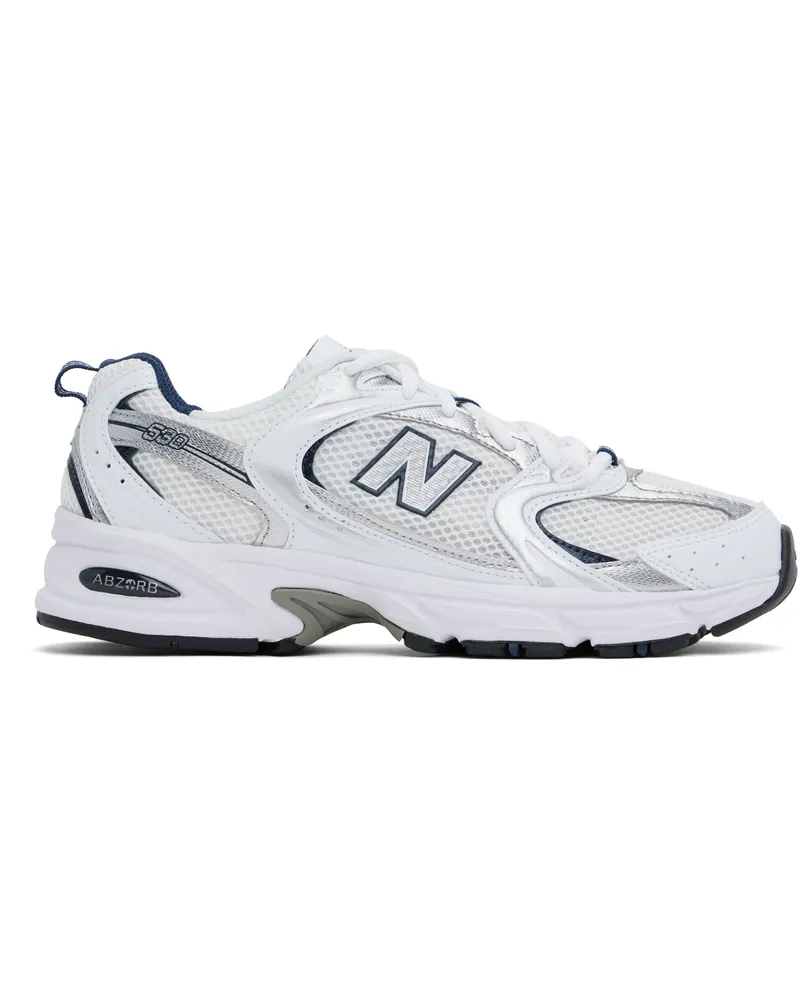New Balance White & Silver 530 Sneakers White
