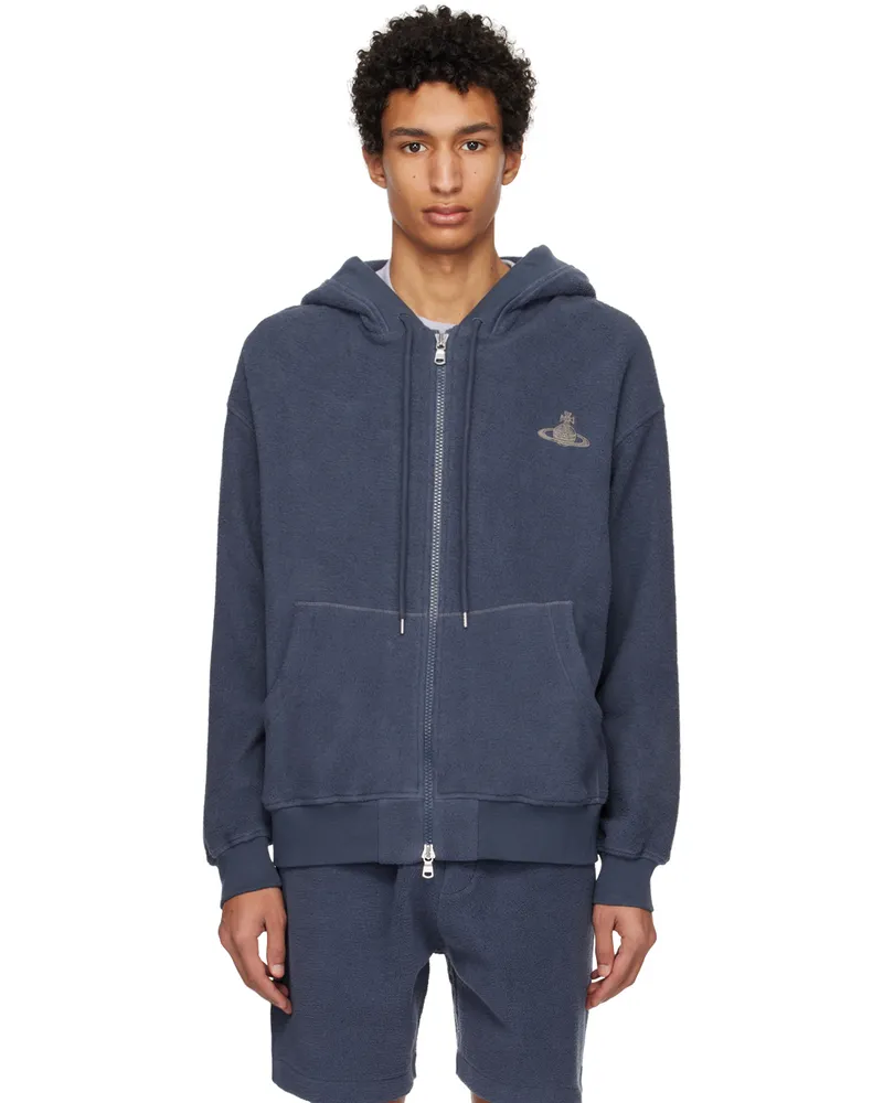 Vivienne Westwood Blue Embroidered Hoodie K417