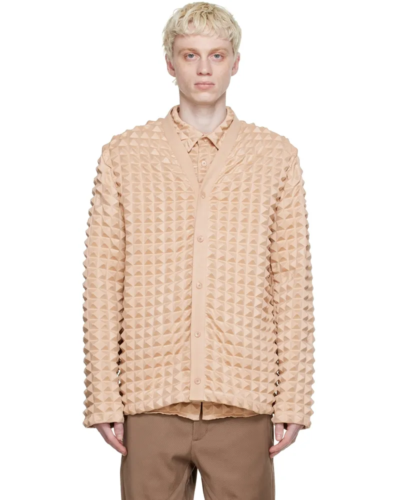 Kanghyuk Beige Polyester Cardigan Beige