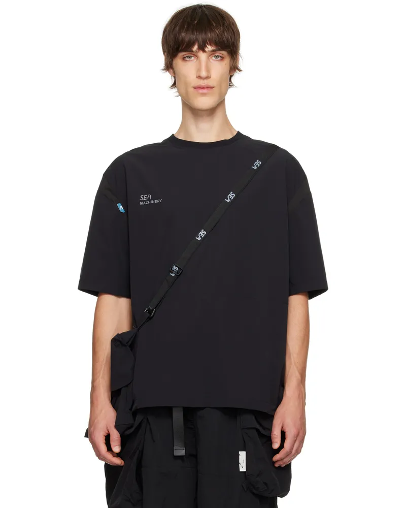 Archival Reinvent Black WIND AND SEA Edition Curve Bag & T-shirt Set Black