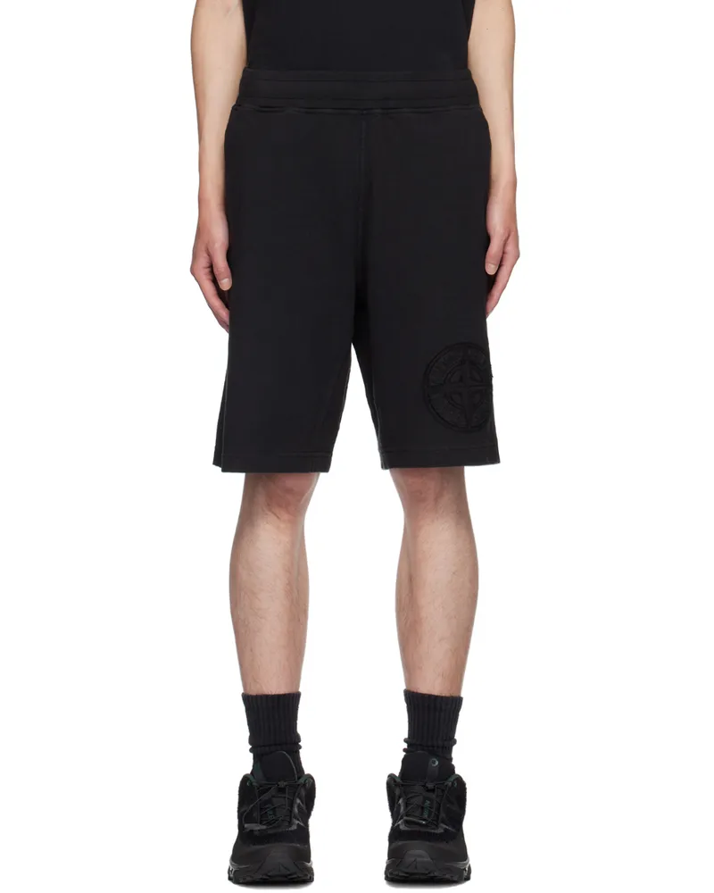 Stone Island Black Heavy Shorts V0029
