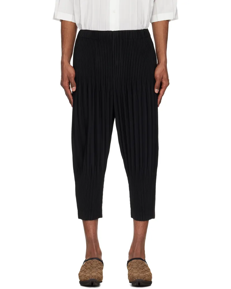 Issey Miyake Black Basics Trousers 15-black