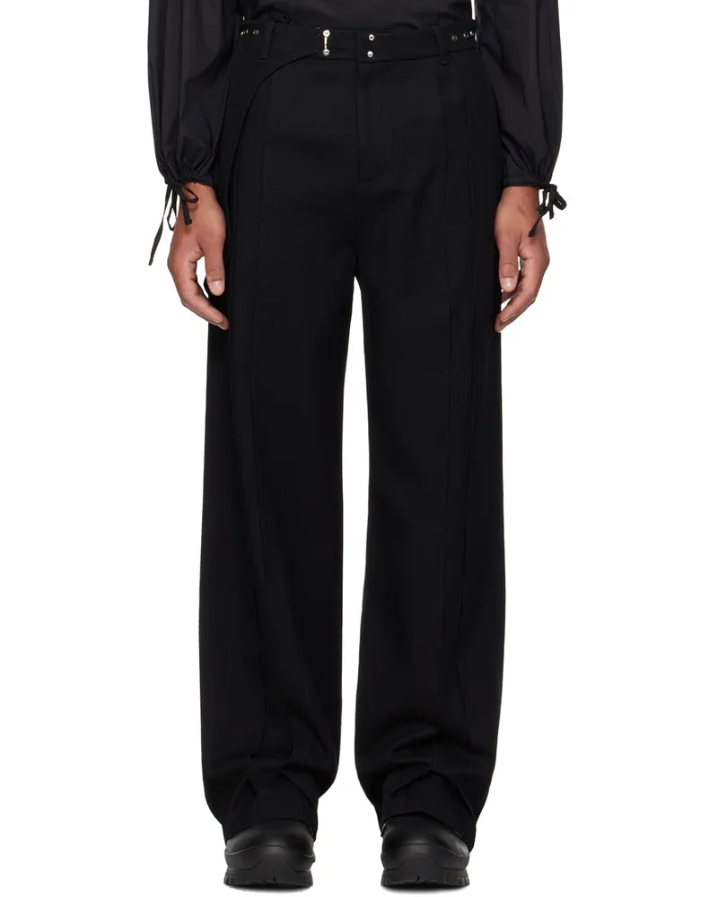 Andersson Bell Black Wrap Trousers Black