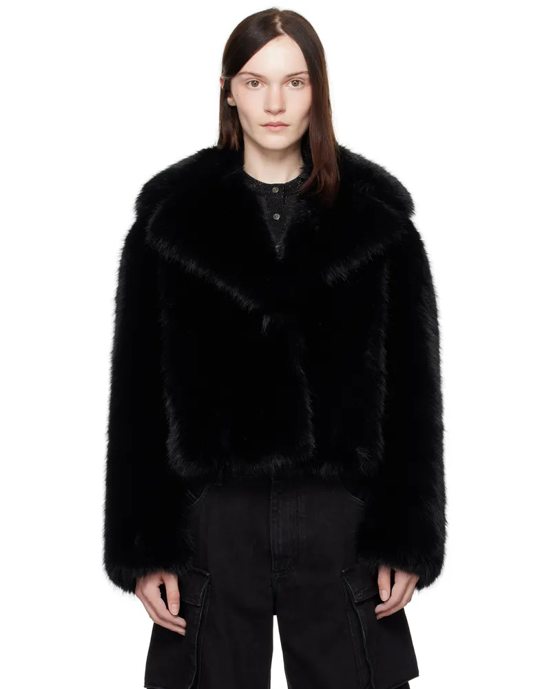 STAND Black Samara Faux-Fur Jacket 89900