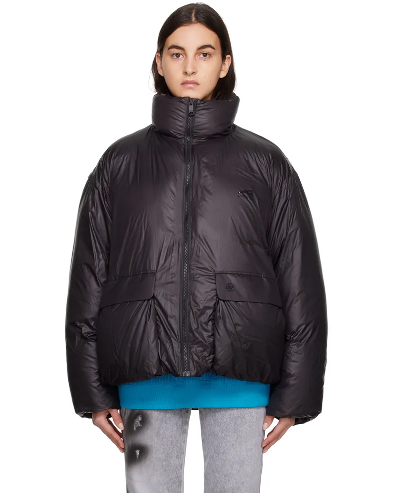 Adererror Black Print Down Jacket Black