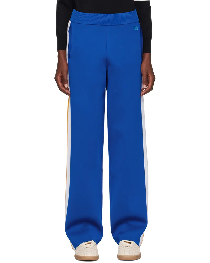 Wales Bonner Blue Tide Track Pants Blue