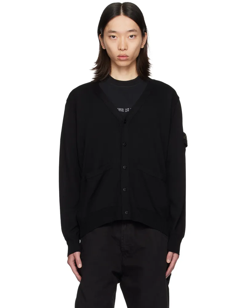 Stone Island Black Patch Cardigan V0029