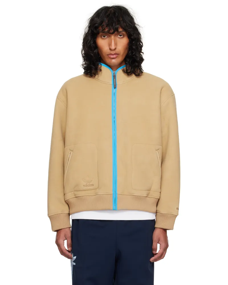 Wales Bonner Beige adidas Originals Edition Fleece Jacket Cardboard