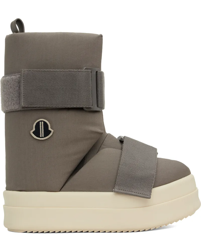 Rick Owens Moncler + Rick Owens Gray Low Splint Boots 208