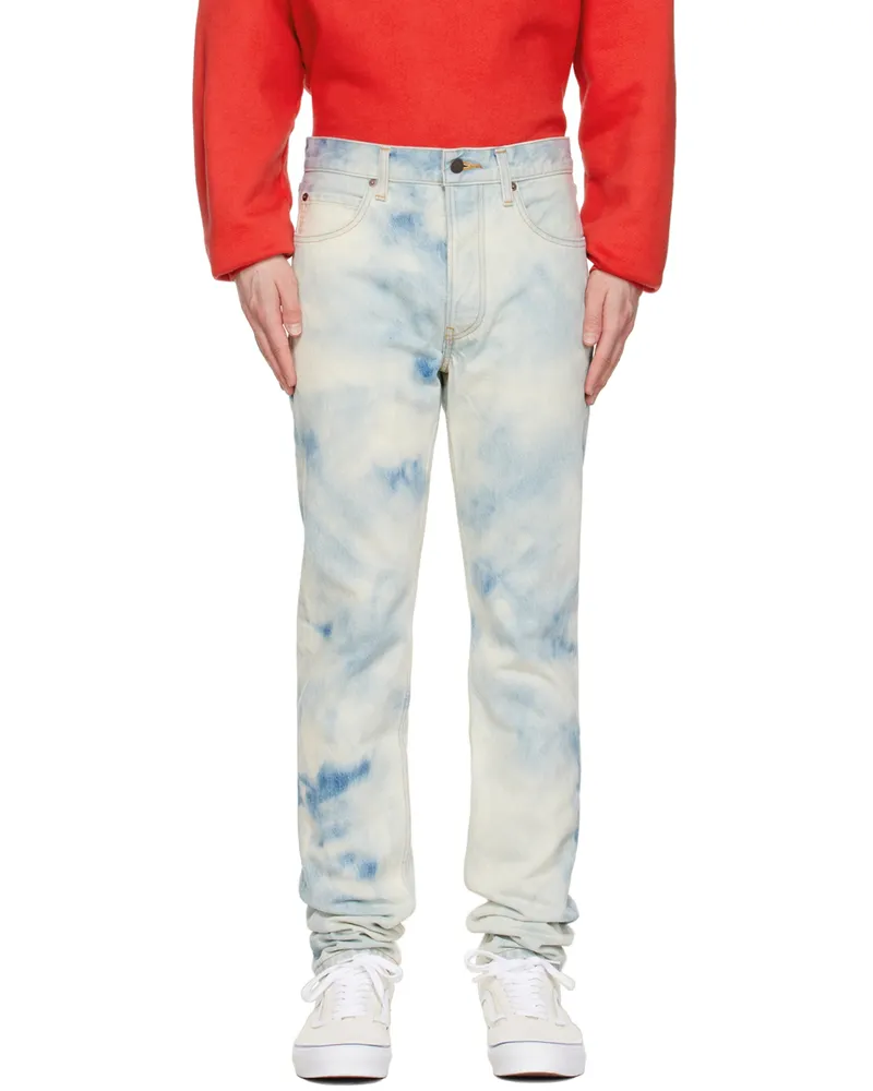 SEEKINGS Blue Slim Jeans Bleachedsky