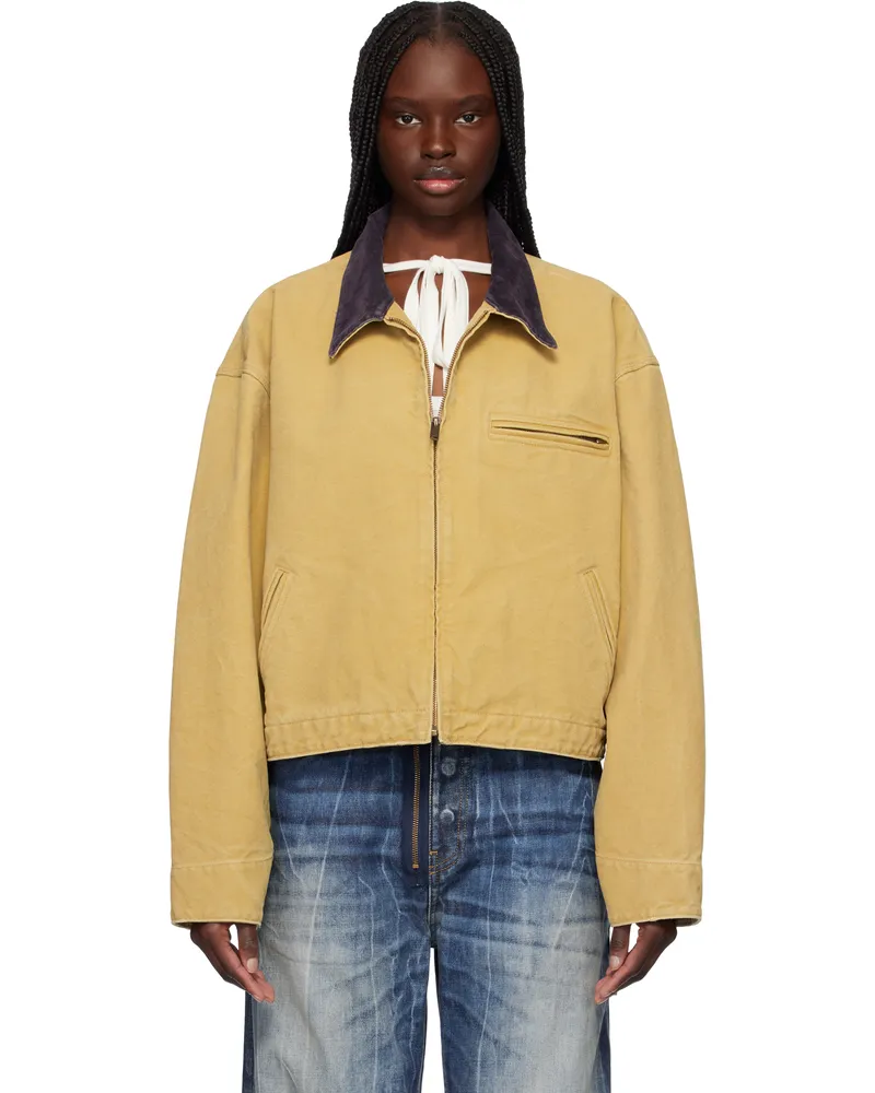 AMBUSH Tan Cropped Canvas Work Jacket 32