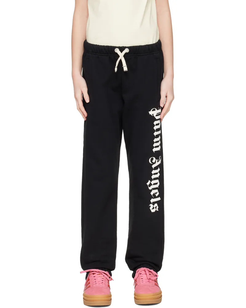 Palm Angels Kids Black Classic Overlogo Sweatpants Black