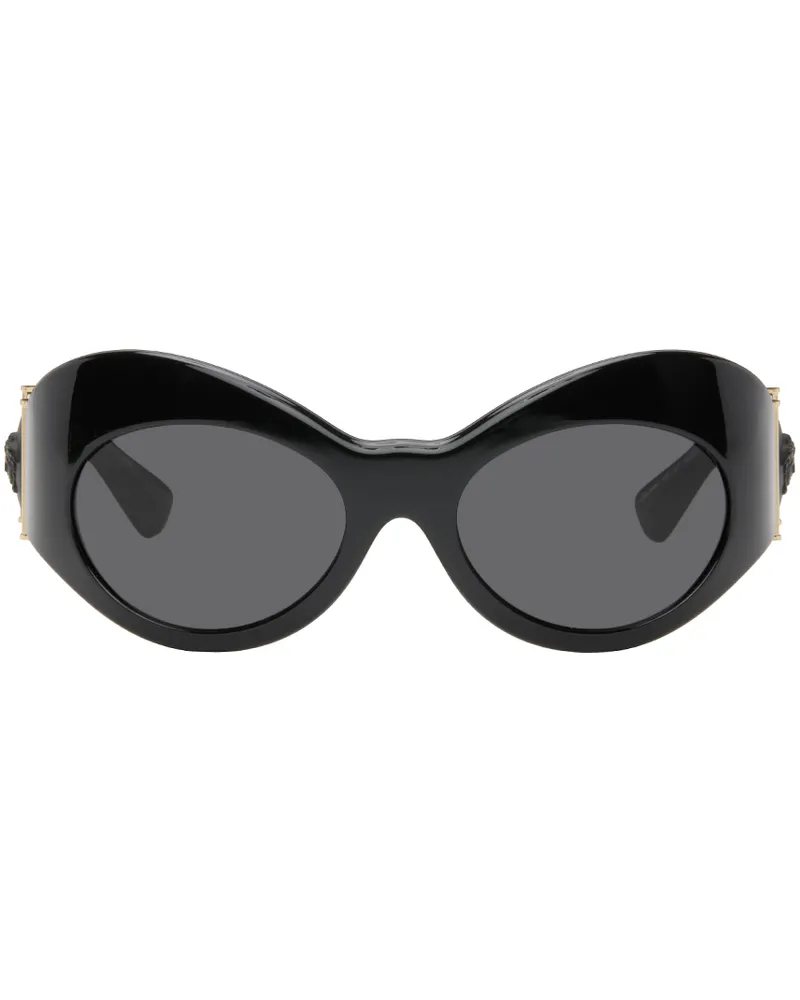 Versace Black Oval Shield Sunglasses Gb1