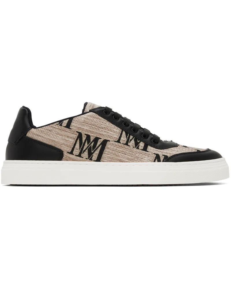 Max Mara Beige & Black Logocity Sneakers 1