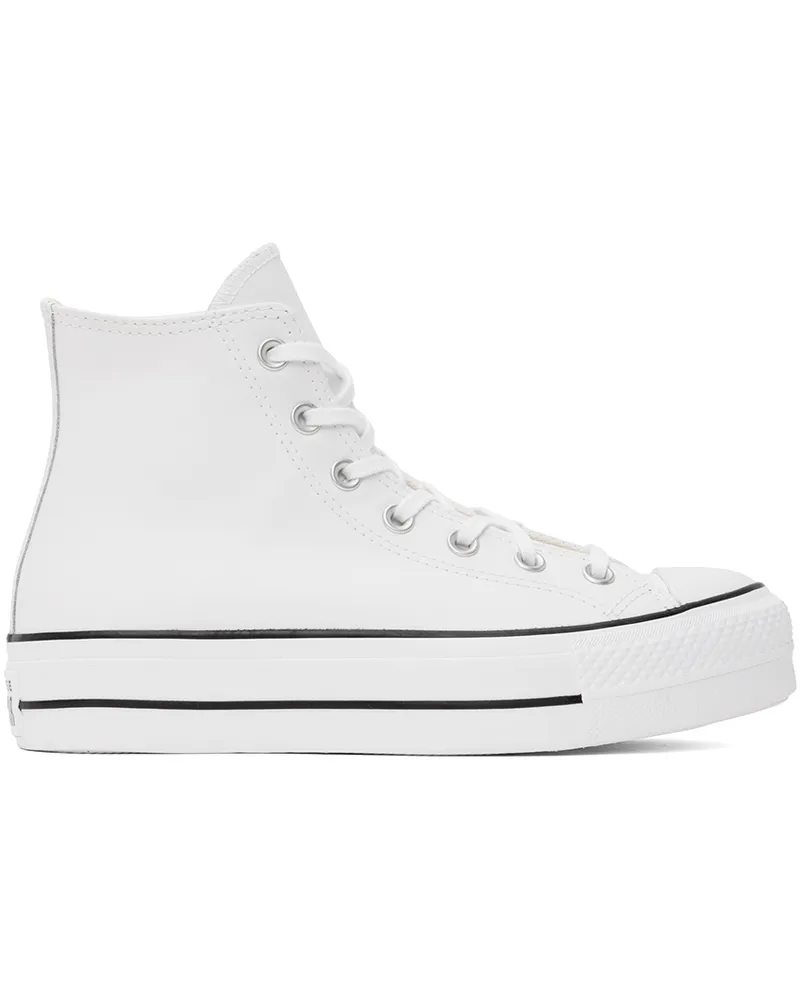 Converse White Chuck Taylor All Star Lift Leather High Top Sneakers White