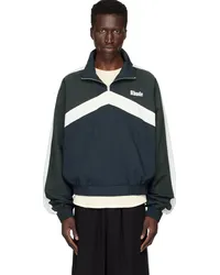 RHUDE Navy & Green Motorsport Track Jacket Navy