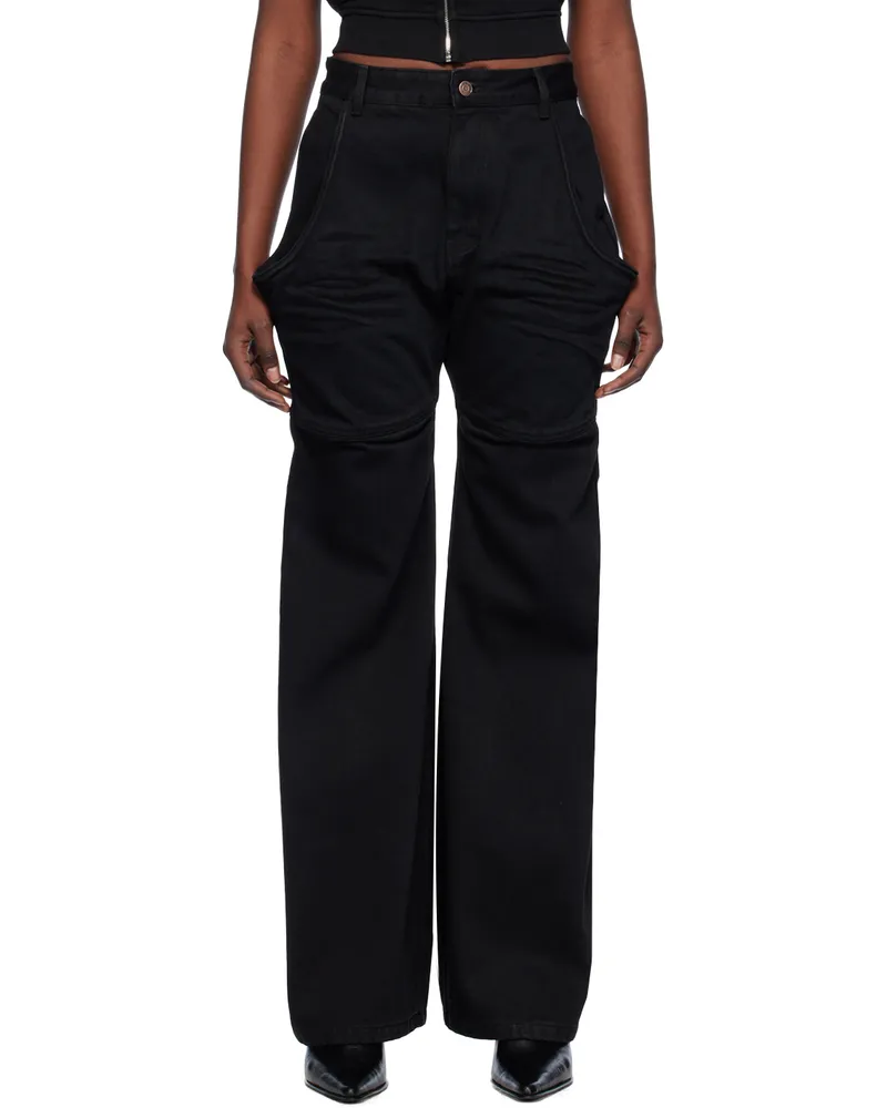 WE 11 DONE Black Wire Jeans Black