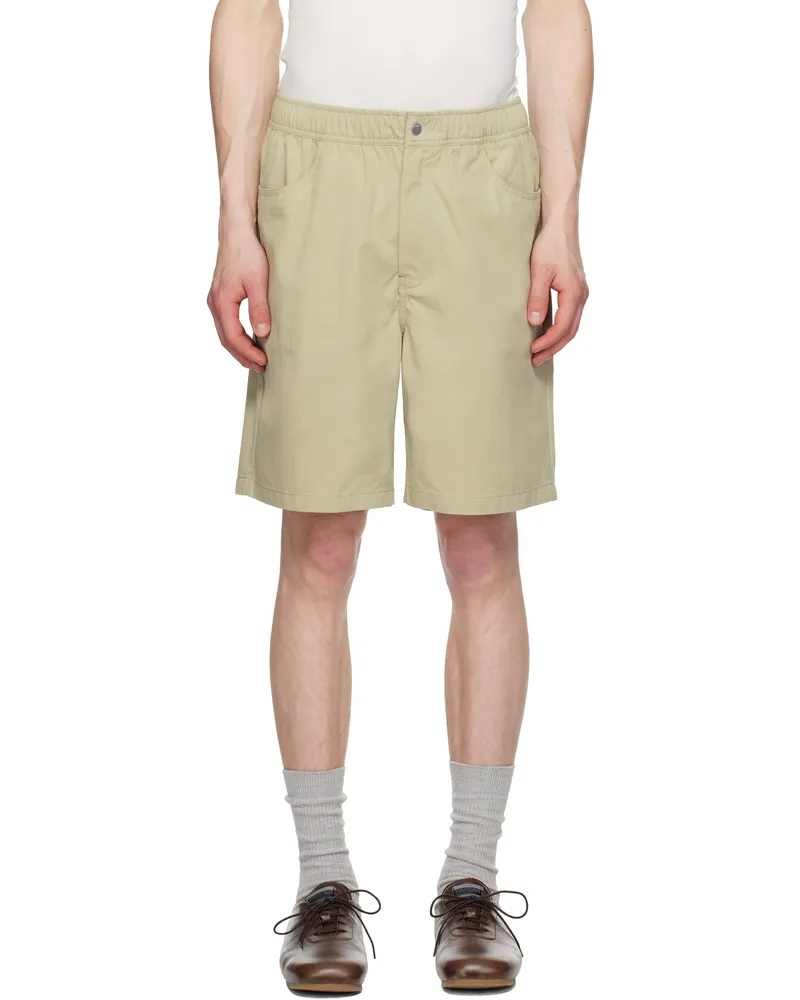 Norse Projects Beige Ragnar Fine Broken Twill Shorts Elm8072