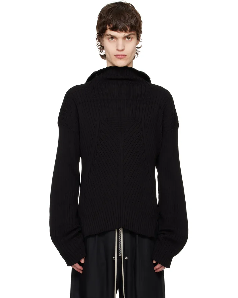 Rick Owens Black Hollywood Tabard Sweater 09