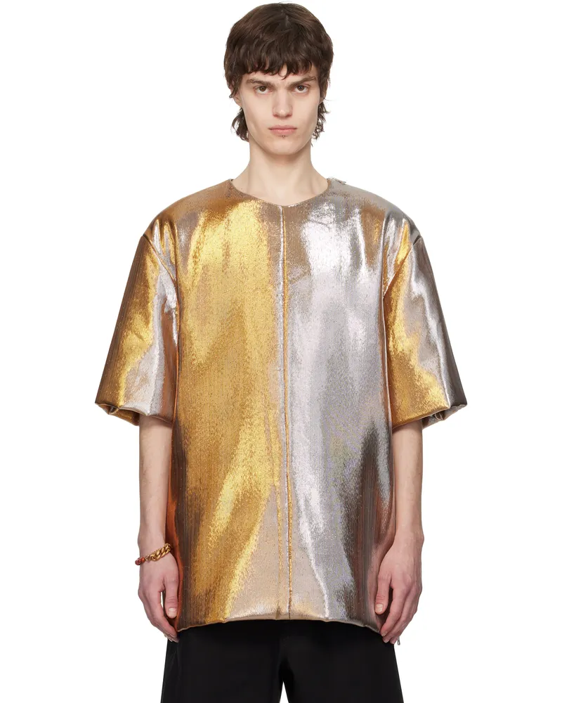 Dries van Noten Gold & Silver Padded T-shirt 954