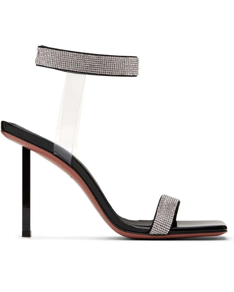 Amina Muaddi Black Rih Heeled Sandals Black