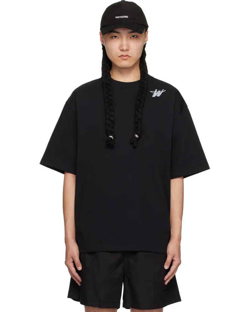 WE 11 DONE Black WD Logo T-shirt Black
