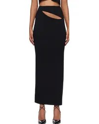 Christopher Esber Black Hip Slash Maxi Skirt Black