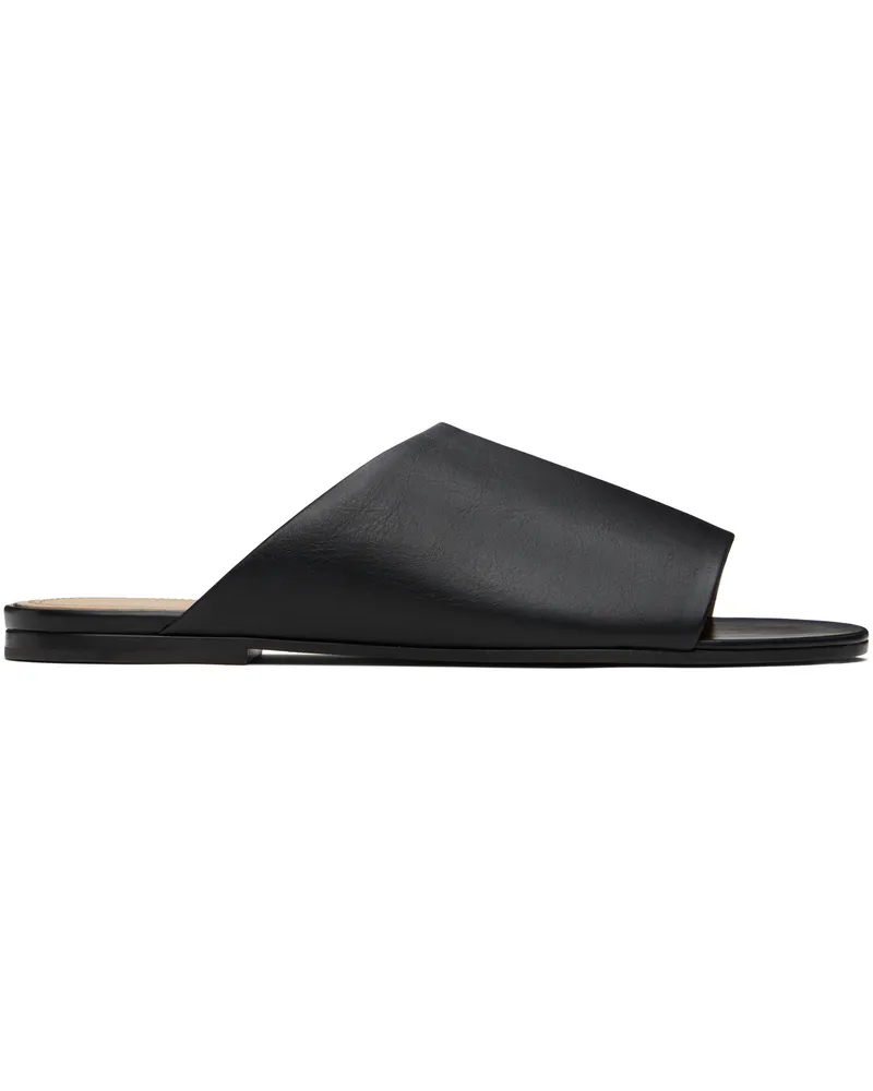 The Row Black Signum Slipper Sandals Blk