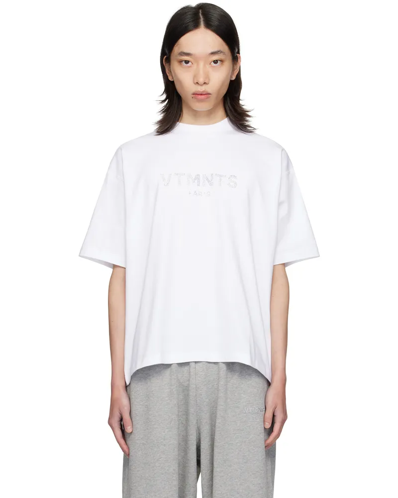 VTMNTS White Paris Crystal T-Shirt White
