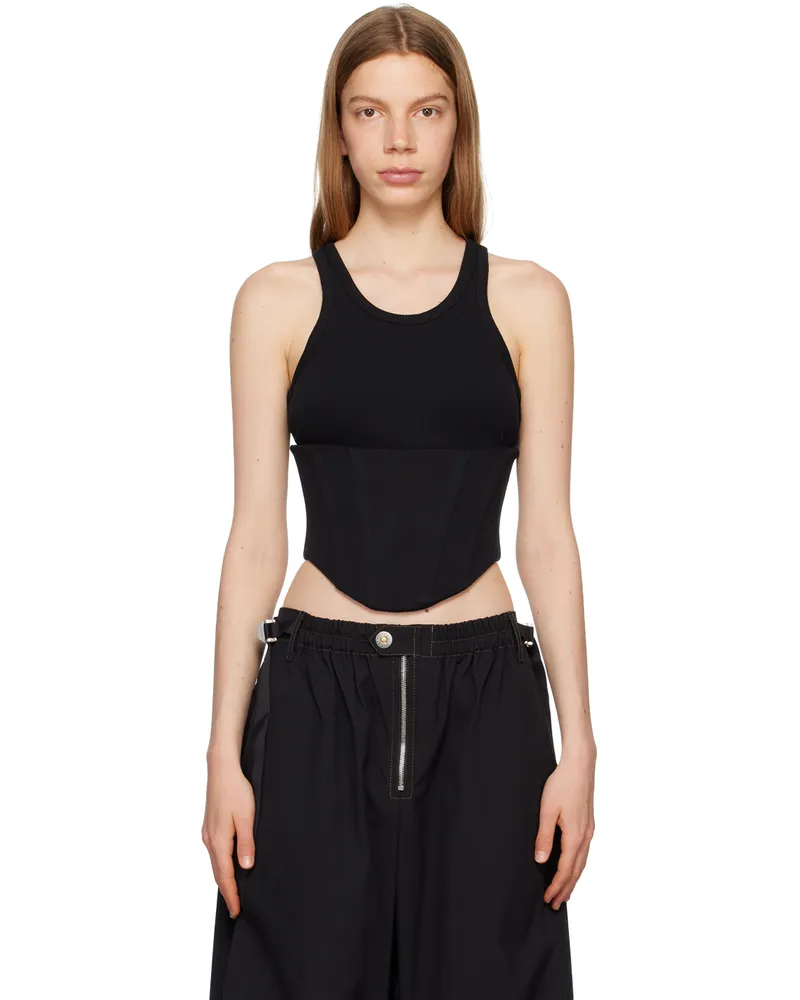 Dion Lee Black Float Tank Top Black